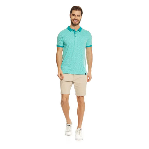 Camisa Polo Masculina Básica Verde - Imagem 2