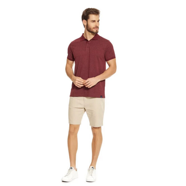 Camisa Polo Masculina Básica Vermelho - Imagem 2