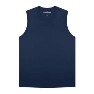 Regata Masculino Básica Meia Malha Azul