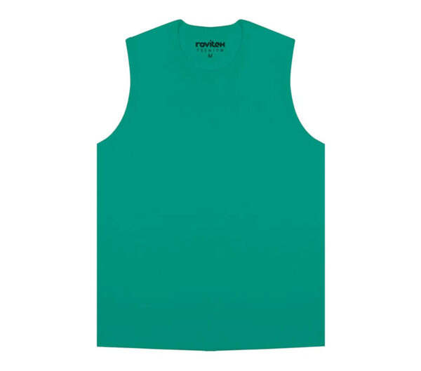 Regata Masculino Básica Meia Malha Verde