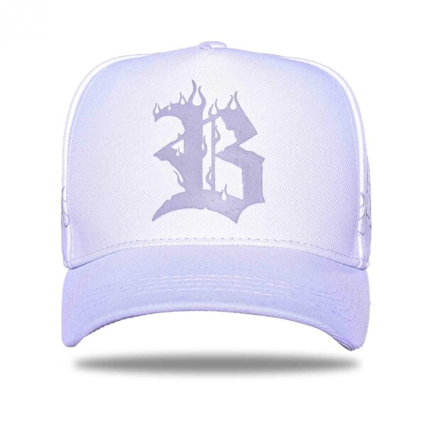 BONÉ SNAPBACK LOGO FLAMES GREY WHITE - BLCK - Imagem 2