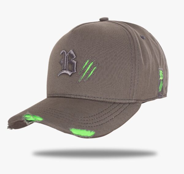 Boné Snapback Tiger Destroyed Verde/Chumbo - BLCK