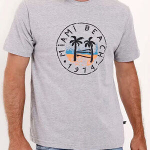 Camiseta Manga Curta Masculina Cinza